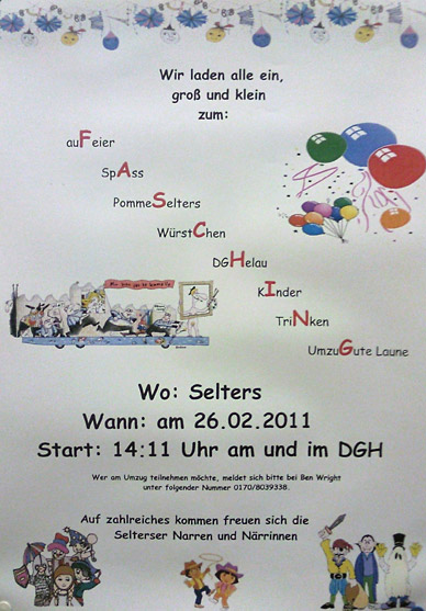 Faschingsumzug in Selters 2011
